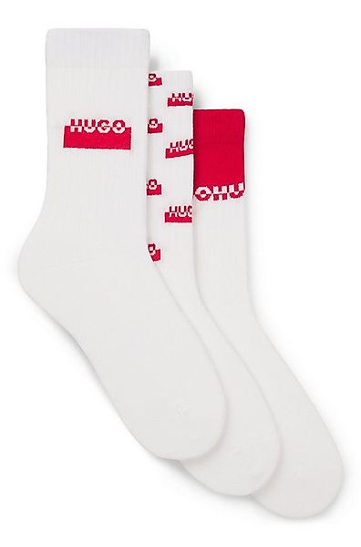 HUGO Freizeitsocken 3P QS SPLIT LOGO CC (3-Paar) mit verschiedenen Mustern günstig online kaufen