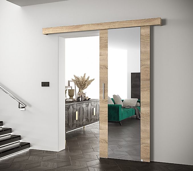 MOEBLO Schiebetür AGRA II (mit Spiegel, mit/ohne Soft-Close-System, Tür uni günstig online kaufen