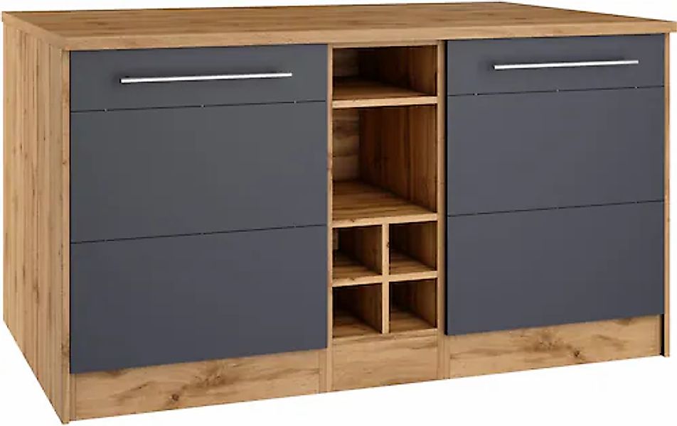 HELD MÖBEL Kücheninsel »Wien«, Breite 153 cm, MDF-Fronten, Flaschenregal günstig online kaufen