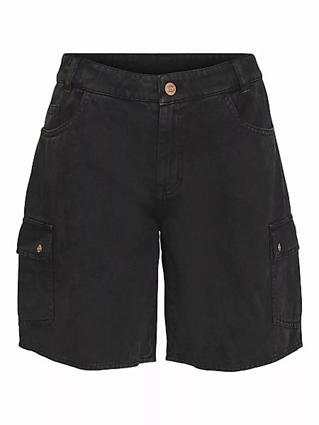 NOISY MAY Lang Cargo Shorts Damen Schwarz günstig online kaufen