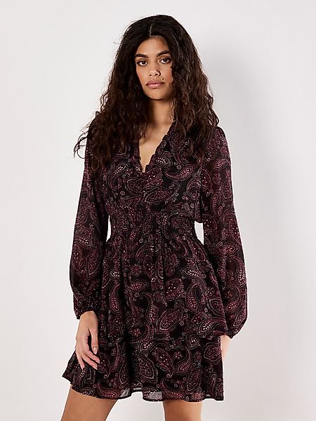 Apricot Minikleid Druckkleid, mit Batik-Paisley-Muster günstig online kaufen