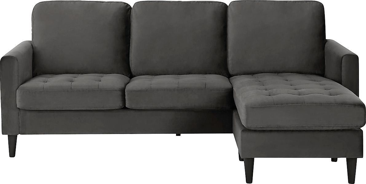 CosmoLiving by Cosmopolitan Ecksofa »Strummer, L-Form,« in Veloursstoff, Ot günstig online kaufen