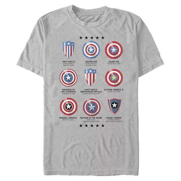 Marvel - Avengers - Captain America Shield Chart - Männer T-Shirt günstig online kaufen