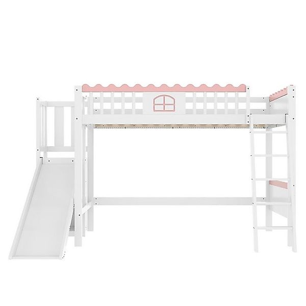 Gotagee Hochbett Jugendbett 90x200cm Einzelbett Massivholzbett Kinderbett m günstig online kaufen