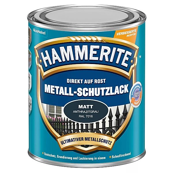 Hammerite Metall-Schutzlack Anthrazit matt 750 ml günstig online kaufen
