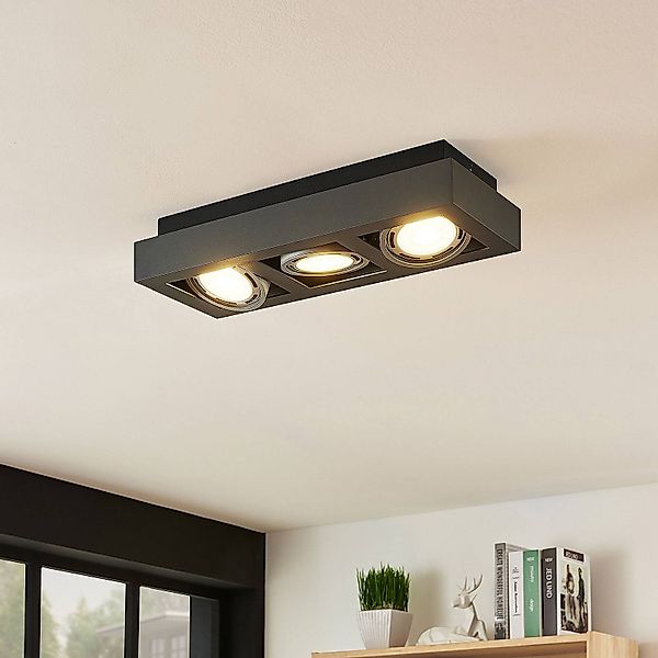 Arcchio Deckenstrahler Ronka, 50 cm, 3-flammig, grau, GU10 günstig online kaufen