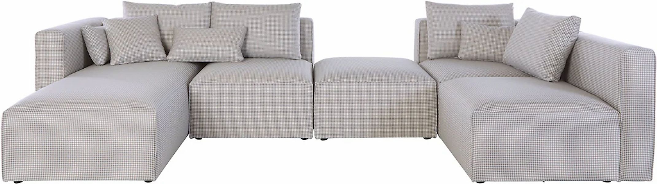 Home affaire Wohnlandschaft "Comfine U-Form", zusammengesetzt aus Modulen, günstig online kaufen