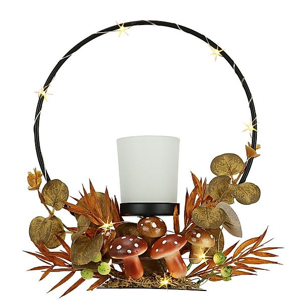 I.GE.A. Teelichthalter Teelichthalter mit Metall-Bogen LED-Licht (1 St), He günstig online kaufen