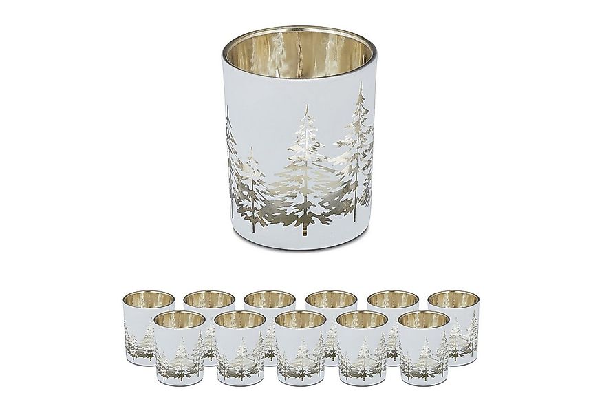 relaxdays Teelichthalter Tannenbaum 12er Set günstig online kaufen