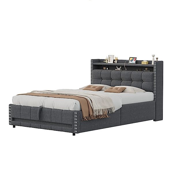 HAUSS SPOLE Polsterbett 140x200cm mit LED-Beleuchtung günstig online kaufen