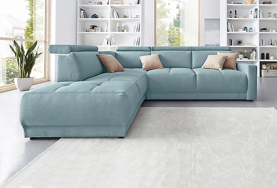 DOMO collection Ecksofa "Ava, moderne Sitzheftung mit toller Doppelnaht, ko günstig online kaufen