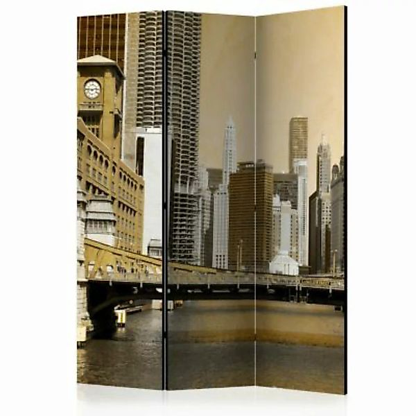 artgeist Paravent Chicago's bridge (vintage effect) [Room Dividers] grau/br günstig online kaufen