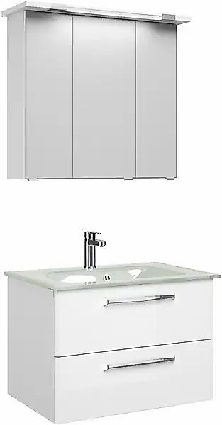 Saphir Badmöbel-Set »Trentino 2-teilig Glas-Waschtisch, Spiegelschrank mit günstig online kaufen