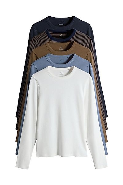 The Set Langarmshirt The Set Rundhals-Langarmshirts, 5er-Pack (5-tlg) günstig online kaufen