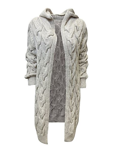 Worldclassca Kapuzenstrickjacke Worldclassca lange Strickjacke Zopfmuster C günstig online kaufen