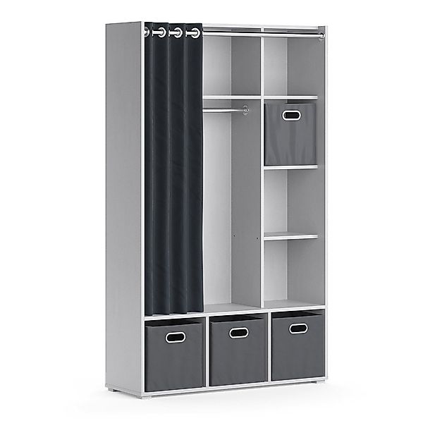 Vicco Kleiderschrank Luigi, Hellgrau, 105.8 x günstig online kaufen