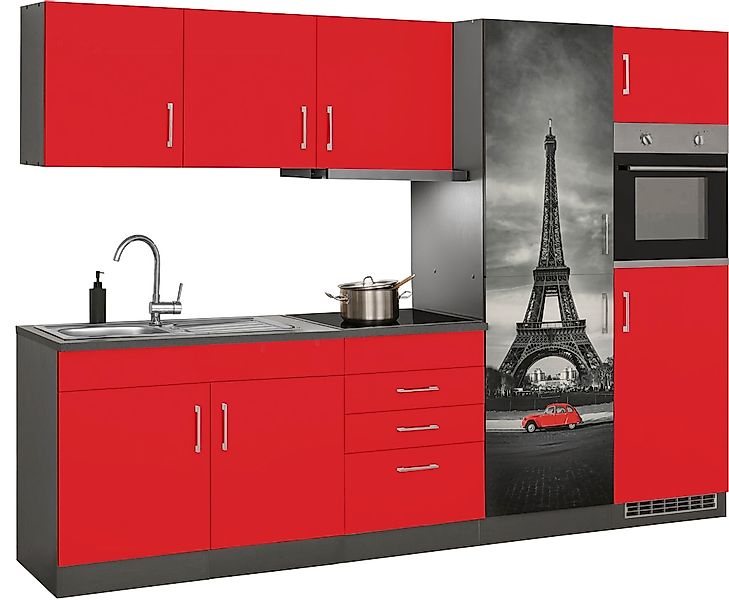 HELD MÖBEL Küchenzeile "Paris", mit E-Geräten, Breite 280 cm, wahlweise mit günstig online kaufen
