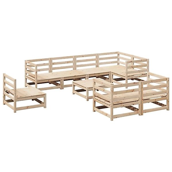 vidaXL 9-Tlg Garten-Sofagarnitur Massivholz Kiefer 3299508 günstig online kaufen