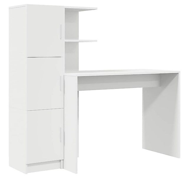 vidaXL Sideboard Schreibtisch 2 pcs Weiß (2 St) günstig online kaufen