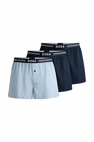 BOSS Boxershorts "3P Woven Boxer" Packung, 3er Pack, 3 Stk. mit Eingriff mi günstig online kaufen