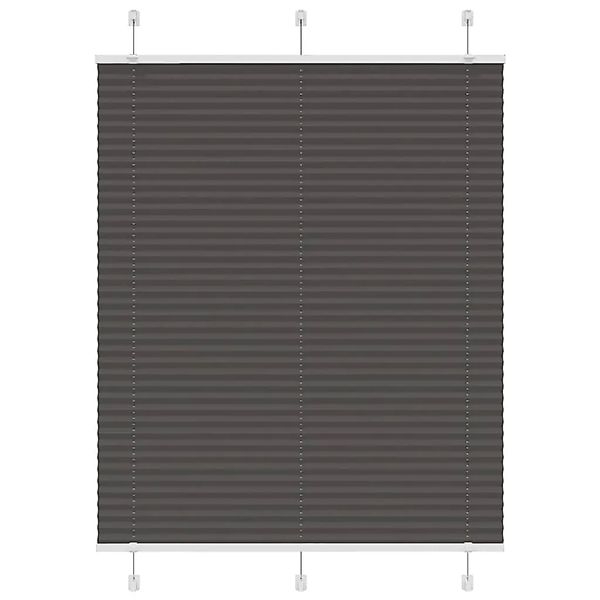 vidaXL Plissee Schwarz 110x100 cm Stoffbreite 109,4 cm Polyester 4015128 günstig online kaufen