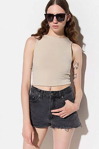 No Matter What Crop-Top ÜstRadler Hals Ärmellos Crop Top günstig online kaufen