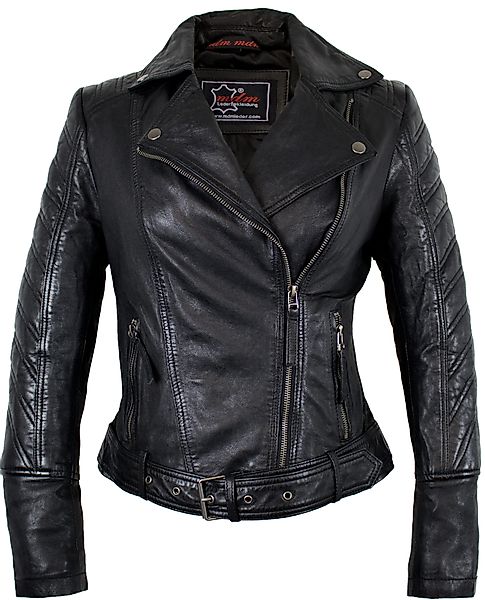 MDM Bikerjacke Damen Lederjacke Echtleder Leichte günstig online kaufen