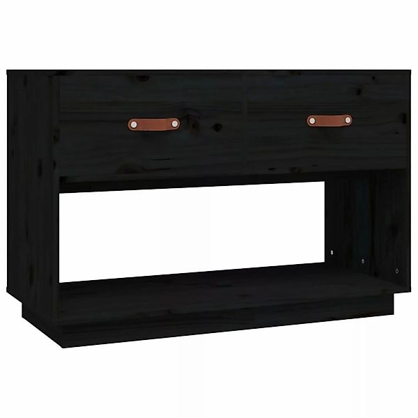 Vidaxl Tv-schrank Schwarz 90x40x60 Cm Massivholz Kiefer günstig online kaufen