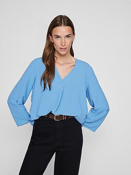 Vila Blusenshirt Crepe Struktur Design V-Ausschnitt 3/4 Arm VIJOSA 3/4 V-NE günstig online kaufen