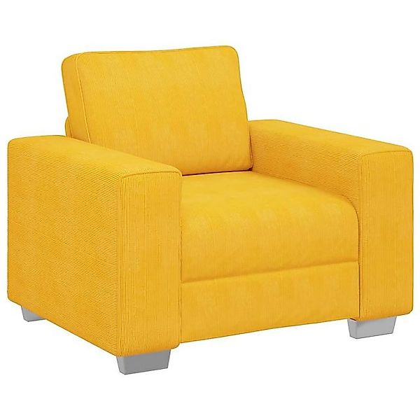 vidaXL Sofa Sessel Hellgelb 60 cm Cordstoff günstig online kaufen