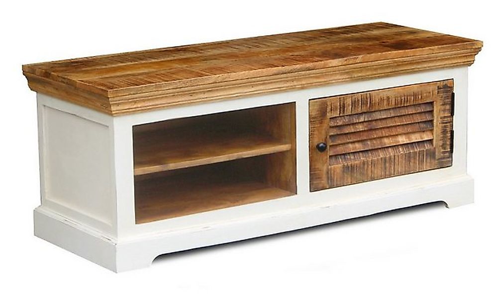 Main Möbel Garderobenschrank Garderobenbank 120x47cm 'Nizza' Mango weiß nat günstig online kaufen