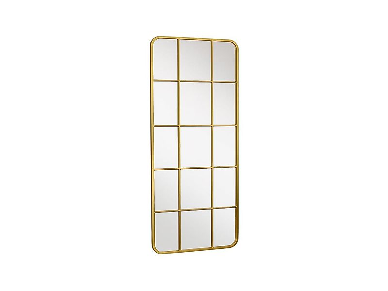 Spiegel Fenster-Optik - 60 x 140 cm - Metall - Goldfarben - SCIARA günstig online kaufen