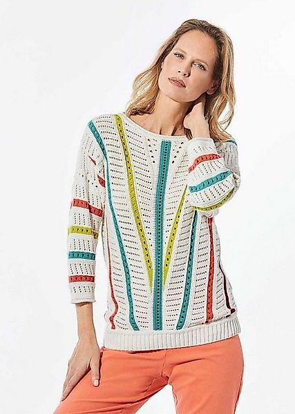 GOLDNER Strickpullover Kurzgröße: Strickpullover mit U-Boot-Ausschnitt günstig online kaufen