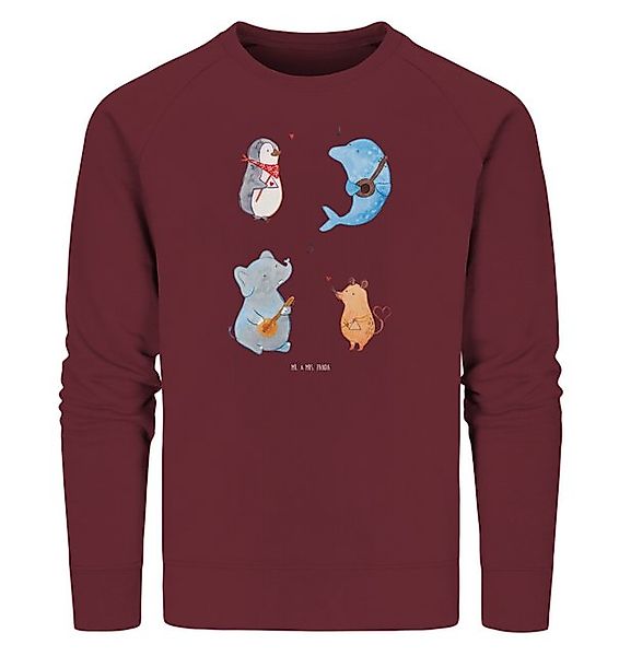 Mr. & Mrs. Panda Longpullover Big Band Größe XXL - Burgundy - Geschenk, lus günstig online kaufen