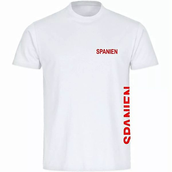 multifanshop T-Shirt Herren Spanien - Brust & Seite - Männer günstig online kaufen
