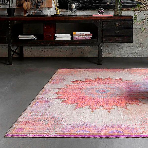 Wecon home Teppich »Sunkissed«, rechteckig, 6 mm Höhe, Vintage Look, Flachg günstig online kaufen