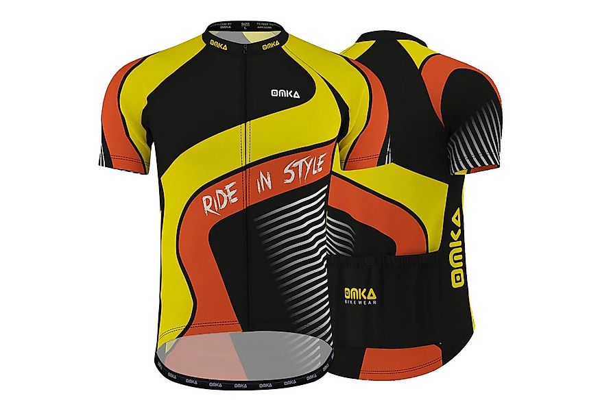 OMKA Radtrikot ME-3014 Schwarz/Gelb Herren Racing Performance Radtrikot mit günstig online kaufen