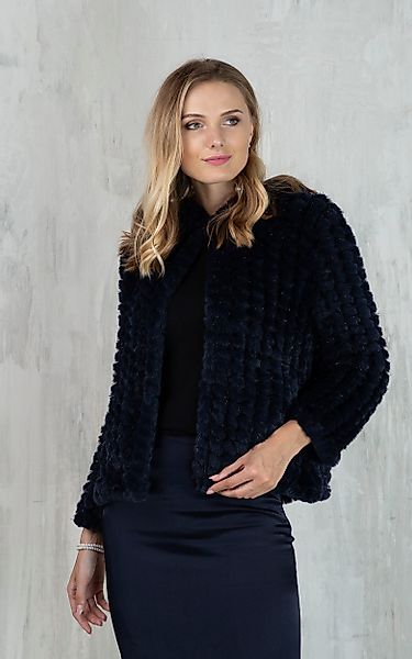 Passioni Fellimitatjacke Strukturierte Webpelz Jacke mit günstig online kaufen