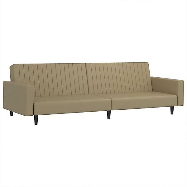 vidaXL Schlafsofa, Sofa 2-Sitzer Cappuccino-Braun Kunstleder günstig online kaufen