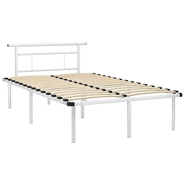 vidaXL Bettgestell Weiß Metall 120x200 cm651014 günstig online kaufen