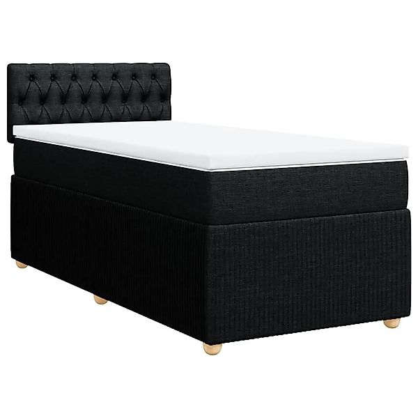 vidaXL Boxspringbett mit Matratze Schwarz 100x200 cm Stoff 3289676 günstig online kaufen