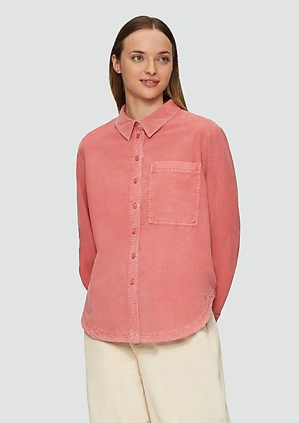 s.Oliver Langarmbluse Bluse Hemdbluse aus Feincord günstig online kaufen