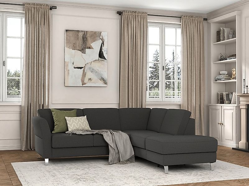 sit&more Ecksofa »Visby L-Form«, Wahlweise mit Bettfunktion und Stauraum, f günstig online kaufen
