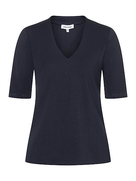 MORE&MORE T-Shirt elastisches Kurzarmshirt, V-Ausschnitt günstig online kaufen