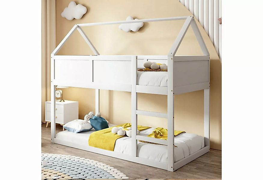 HAUSS SPLOE Etagenbett Kinderbett 90x200 cm, niedriges Etagen-Einzelbett mi günstig online kaufen