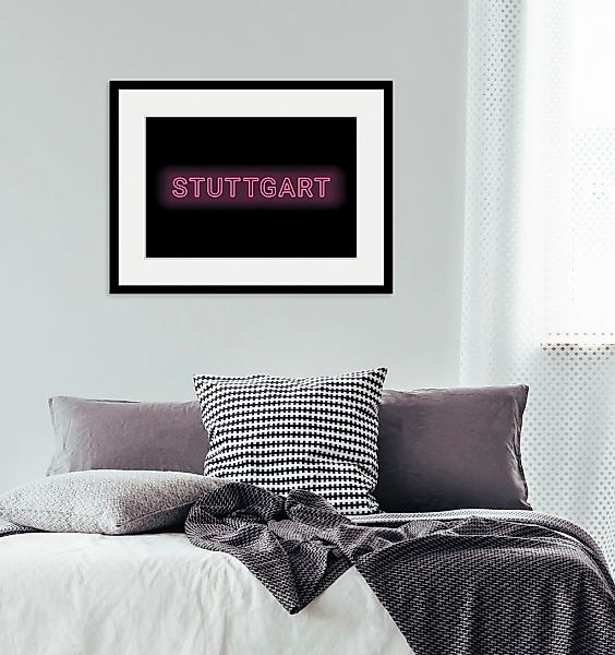 queence Bild "STUTTGART LIGHTS", Städte-Schriftzug, (1 St.), HD Premium Pos günstig online kaufen