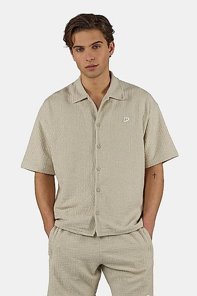PEGADOR Kurzarmshirt Libco Structured Knit Shirt Materialmix, regular fit günstig online kaufen