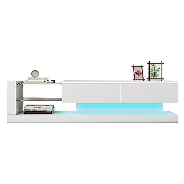 Gotagee TV-Schrank Stilvoller Hochglanz TV-Möbel LED Beistellschrank Wohnzi günstig online kaufen