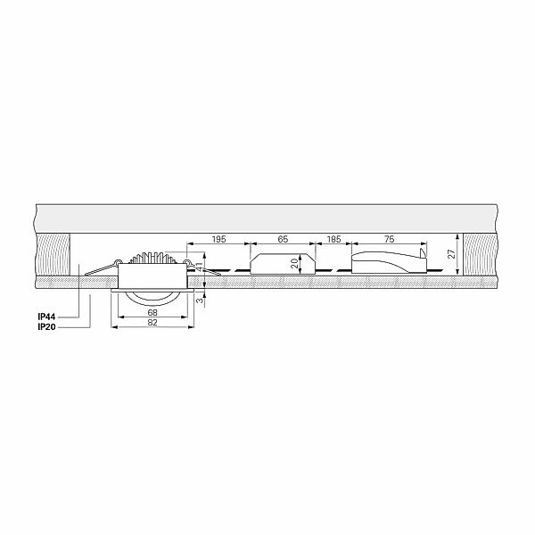 LED-Deckeneinbauleuchte Dione, IP44, 3.000 K, nickel, dim günstig online kaufen