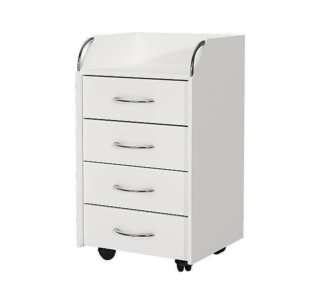 Vicco Rollcontainer Gwendolyn, Weiß, 40 x 36 cm mit 4 Schubladen, (1 St) günstig online kaufen